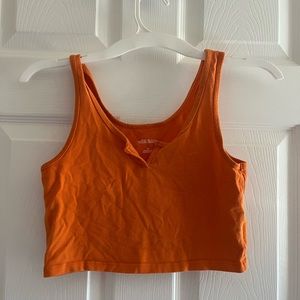 Orange cropped tank